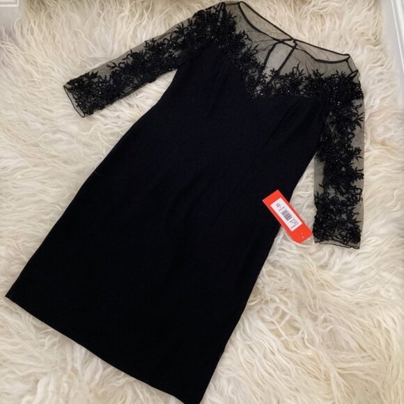 ML MONIQUE LHUILLIER Embroidered Mini Dress - Picture 2 of 9